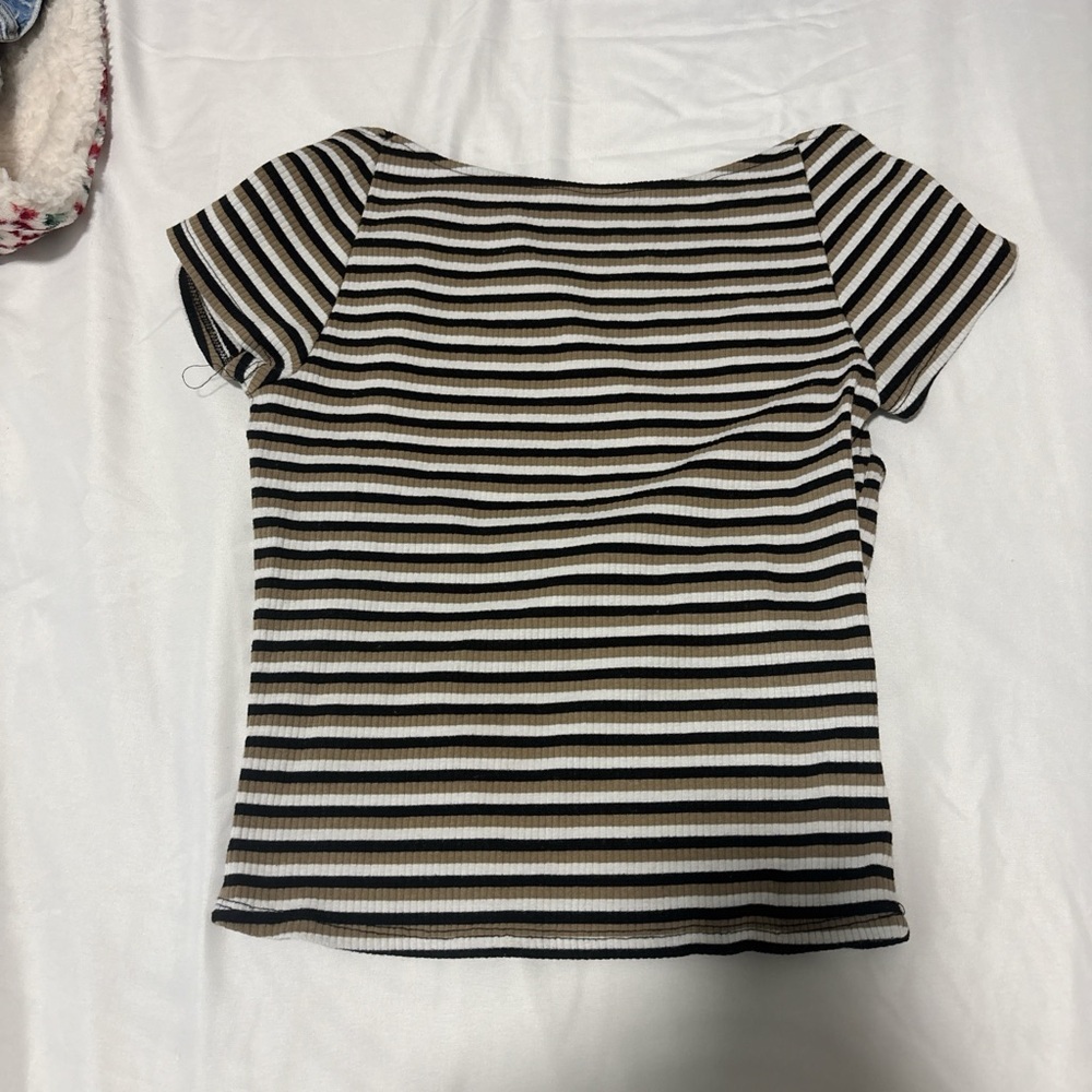 Urban Outfitters Black and White Striped Tee